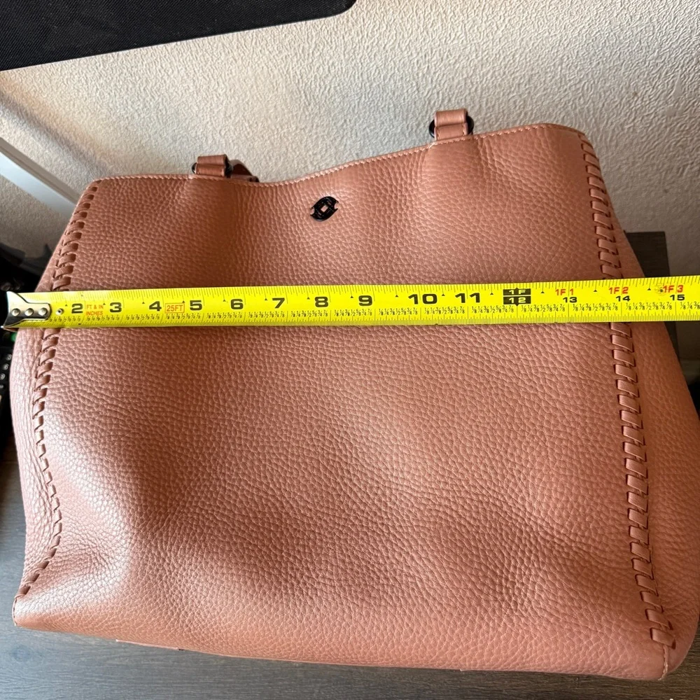 DAGNE DOVER | Large Allyn Tote Leather, Warm Dust